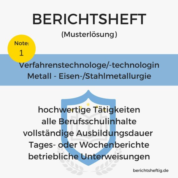 Verfahrenstechnologe/-technologin Metall - Eisen-/Stahlmetallurgie
