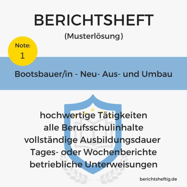 Bootsbauer/in - Neu-, Aus- und Umbau