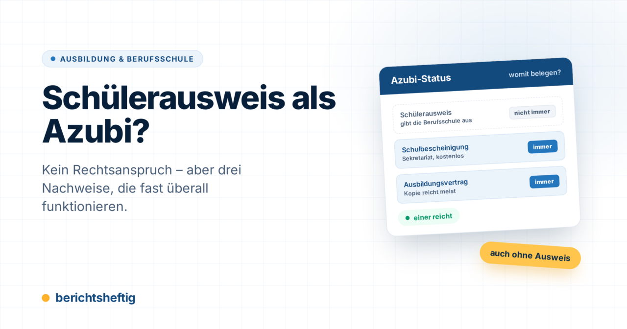 Schülerausweis für Azubis: Hast du Anspruch darauf?