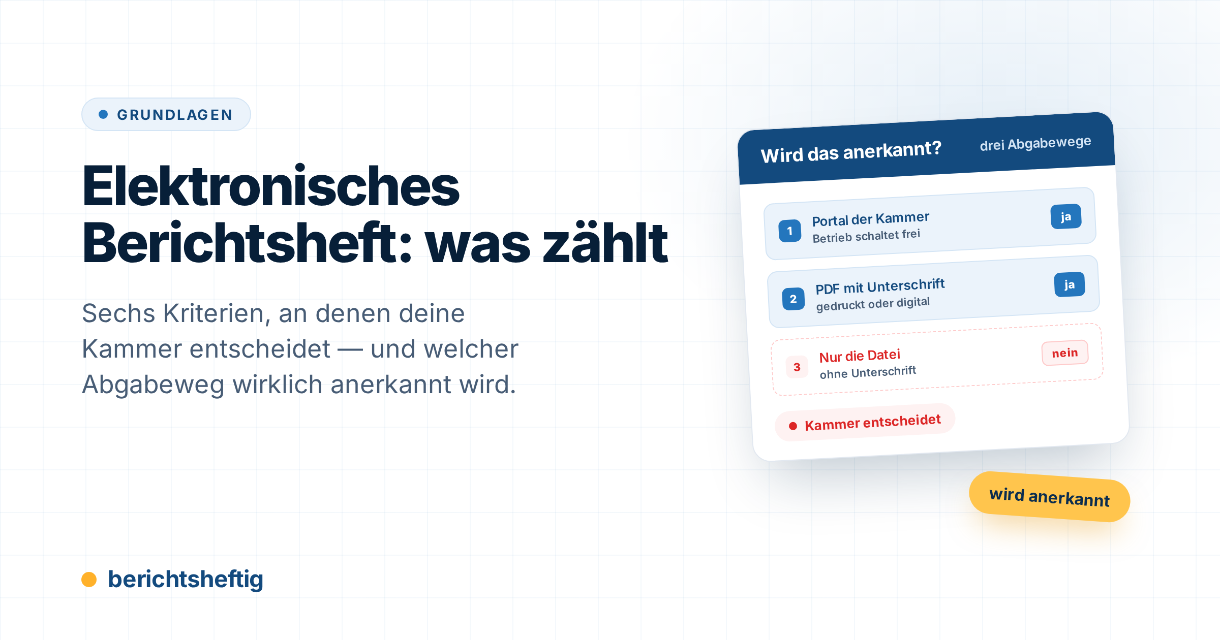 Elektronisches Berichtsheft: Was die IHK akzeptiert