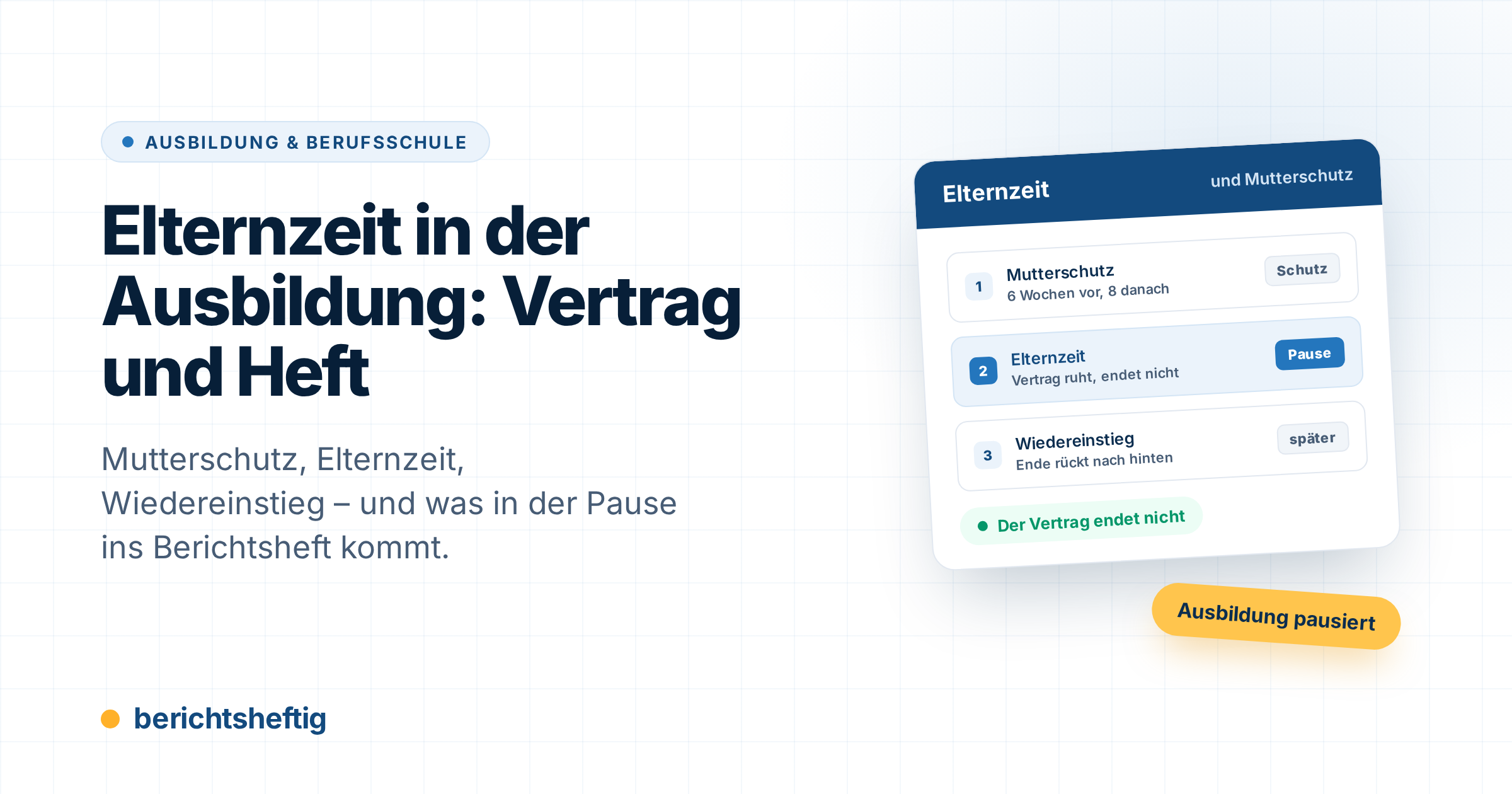 cover-elternzeit-in-der-ausbildung Elternzeit in der Ausbildung: Vertrag, Fristen und Berichtsheft