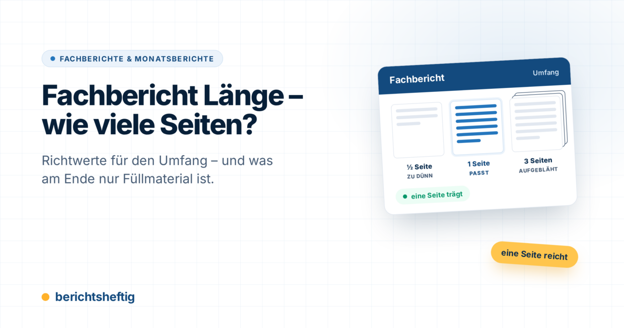 Fachbericht Länge: Wie viele Seiten sind richtig?