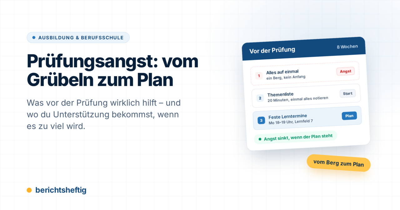 Prüfungsangst in der Ausbildung: Was vor der Prüfung wirklich hilft