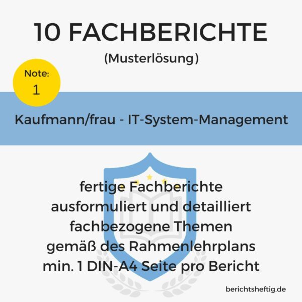 fachberichte 233 kaufmann it systemmanagement