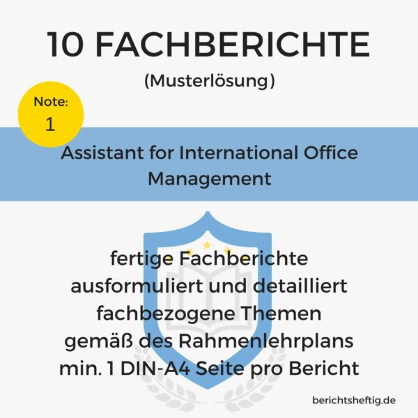 fachberichte 246 assistant international office management